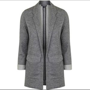 Topshop twill/jersey boyfriend blazer